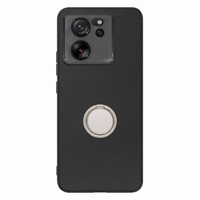 [ LOOF RING-SHELL (シンプル Ver.) ] Xiaomi 13T / 13T Pro XIG04 13 T 13TPro スマホケース 背面 ケース カバー ハードケース スマホリング リング付き 本革 ストラップホール [ Xiaomi 13T / 13T Pro ]