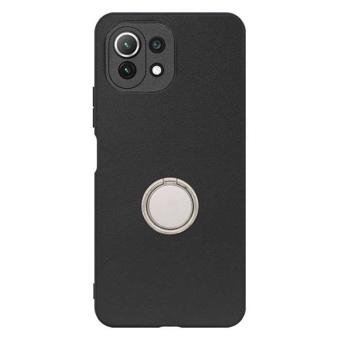 [ LOOF RING-SHELL (シンプル Ver.) ] Xiaomi Mi 11 Lite 5G mi11lite5g 11lite スマホケース 背面 ケース カバー ハードケース スマホリング リング付き 本革 ストラップホール [ Mi 11 Lite 5G ]