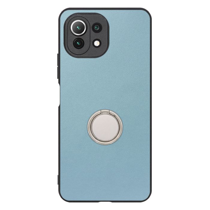 [ LOOF RING-SHELL (シンプル Ver.) ] Xiaomi Mi 11 Lite 5G mi11lite5g 11lite スマホケース 背面 ケース カバー ハードケース スマホリング リング付き 本革 ストラップホール [ Mi 11 Lite 5G ]