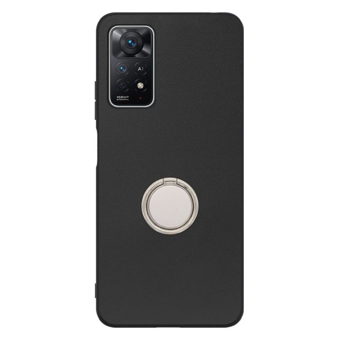 [ LOOF RING-SHELL (シンプル Ver.) ] Xiaomi Redmi Note 11 Pro 5G redminote11pro5g note11pro 11pro スマホケース 背面 ケース カバー ハードケース スマホリング リング付き 本革 ストラップホール [ Redmi Note 11 Pro 5G ]