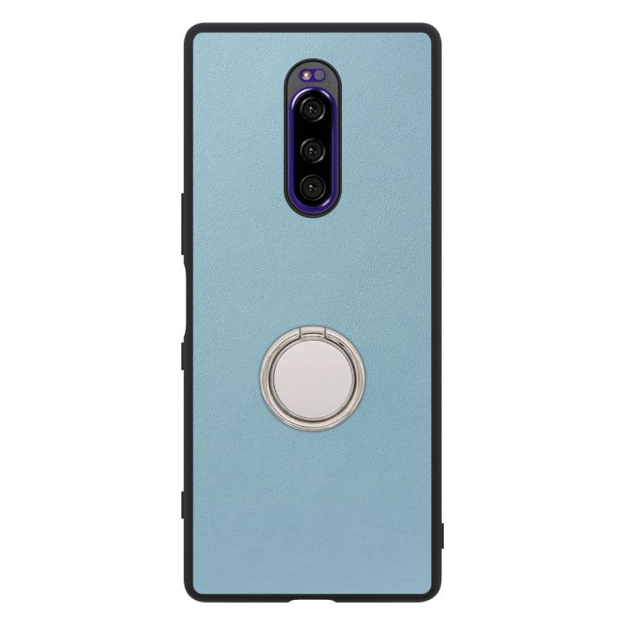 [ LOOF RING-SHELL (シンプル Ver.) ] Xperia 1 / 1 Professional Edition xperia1 スマホケース 背面 ケース カバー ハードケース スマホリング リング付き 本革 ストラップホール [ Xperia 1 / 1 Professional Edition ]
