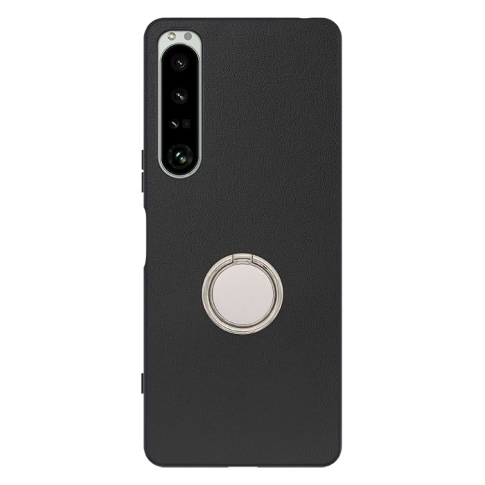 [ LOOF RING-SHELL (シンプル Ver.) ] Xperia 1 IV SO-51C / SOG06 xperia1Ⅳ 1Ⅳ xperia1 スマホケース 背面 ケース カバー ハードケース スマホリング リング付き 本革 ストラップホール [ Xperia 1 IV ]