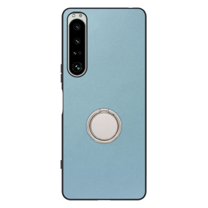 [ LOOF RING-SHELL (シンプル Ver.) ] Xperia 1 IV SO-51C / SOG06 xperia1Ⅳ 1Ⅳ xperia1 スマホケース 背面 ケース カバー ハードケース スマホリング リング付き 本革 ストラップホール [ Xperia 1 IV ]