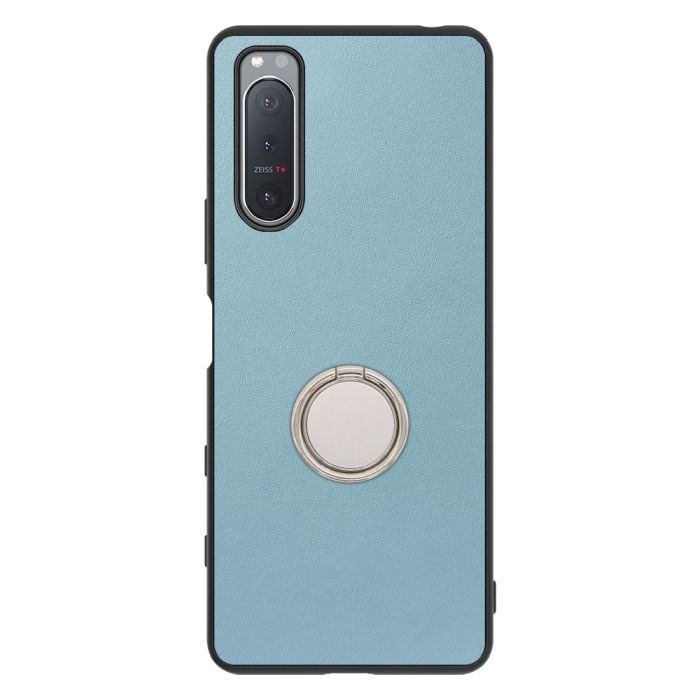 [ LOOF RING-SHELL (シンプル Ver.) ] Xperia 5 II SO-52A / SOG02 / A002SO xperia5Ⅱ 5Ⅱ xperia5 スマホケース 背面 ケース カバー ハードケース スマホリング リング付き 本革 ストラップホール [ Xperia 5 II ]