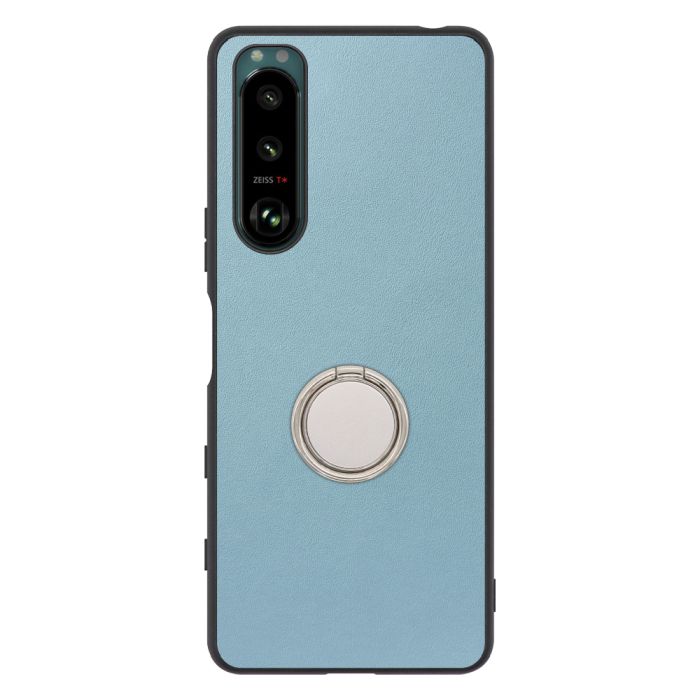 [ LOOF RING-SHELL (シンプル Ver.) ] Xperia 5 III  Xperia5Ⅲ 5Ⅲ xperia5 スマホケース 背面 ケース カバー ハードケース スマホリング リング付き 本革 ストラップホール [ Xperia 5 III ]