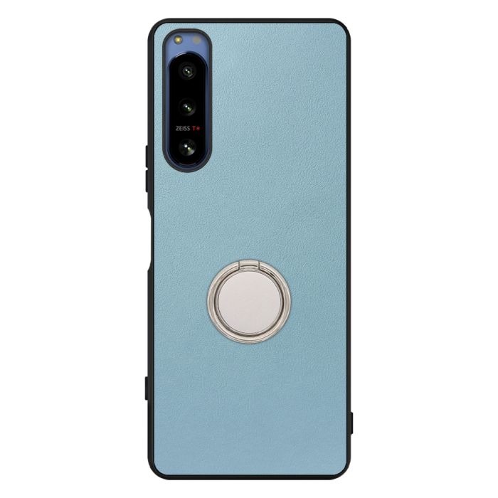 [ LOOF RING-SHELL (シンプル Ver.) ] Xperia 5 IV SOG09 / SO-54C xperia5Ⅳ 5Ⅳ xperia5 スマホケース 背面 ケース カバー ハードケース スマホリング リング付き 本革 ストラップホール [ Xperia 5 IV ]