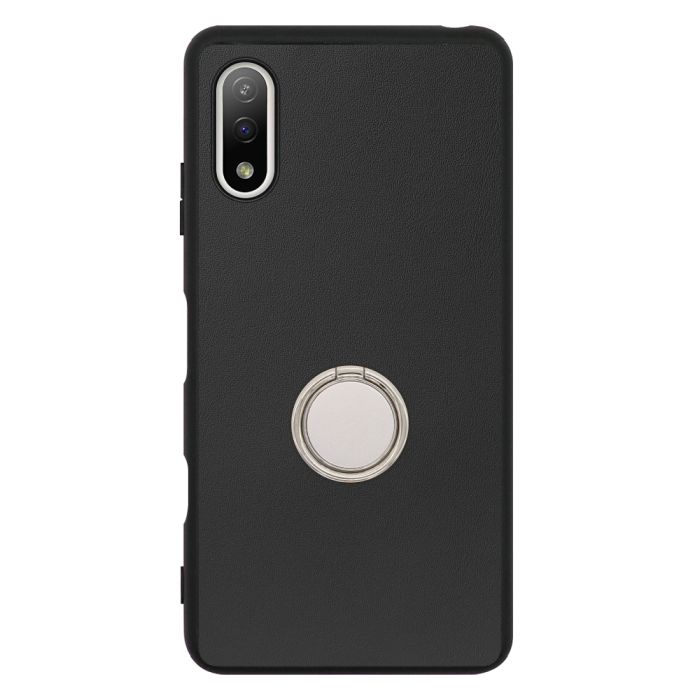[ LOOF RING-SHELL (シンプル Ver.) ] Xperia Ace II SO-41B aceⅡ ace2 スマホケース 背面 ケース カバー ハードケース スマホリング リング付き 本革 ストラップホール [ Xperia Ace Ⅱ ]