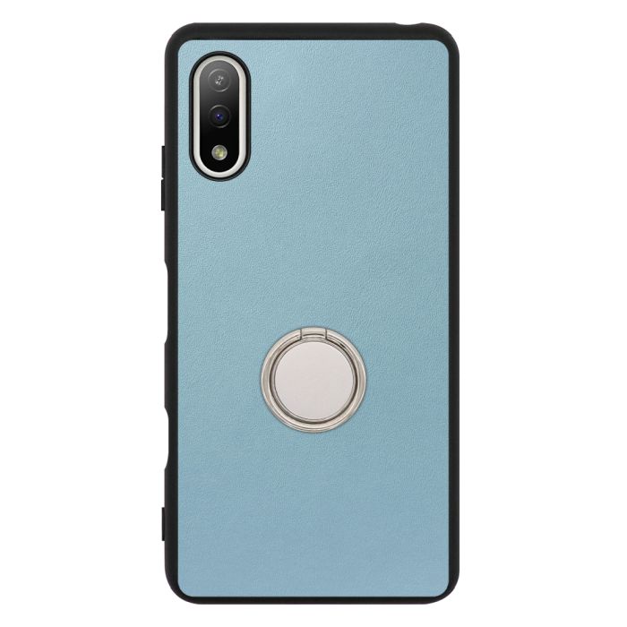[ LOOF RING-SHELL (シンプル Ver.) ] Xperia Ace II SO-41B aceⅡ ace2 スマホケース 背面 ケース カバー ハードケース スマホリング リング付き 本革 ストラップホール [ Xperia Ace Ⅱ ]