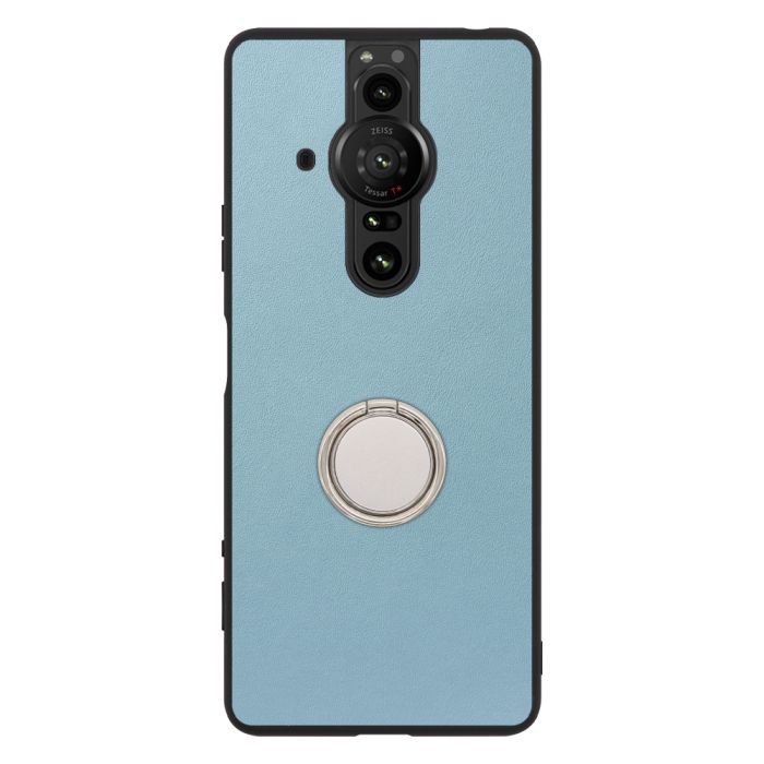 [ LOOF RING-SHELL (シンプル Ver.) ] Xperia PRO-I XQ-BE42 proi xperiaproi スマホケース 背面 ケース カバー ハードケース スマホリング リング付き 本革 ストラップホール [ Xperia PRO-I ]