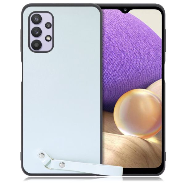 [ LOOF MACARON-SHELL ] Galaxy A32 5G SCG08 a325g スマホケース 背面 ケース カバー ハードケース ストラップ付き 本革 ストラップホール [ Galaxy A32 5G ]