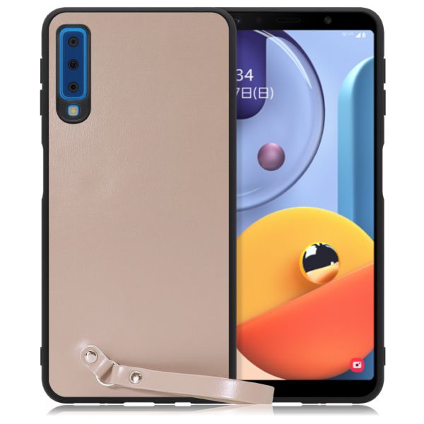 [ LOOF MACARON-SHELL ] Galaxy A7 SM-A750C galaxya7 スマホケース 背面 ケース カバー ハードケース ストラップ付き 本革 ストラップホール [ Galaxy A7 ]