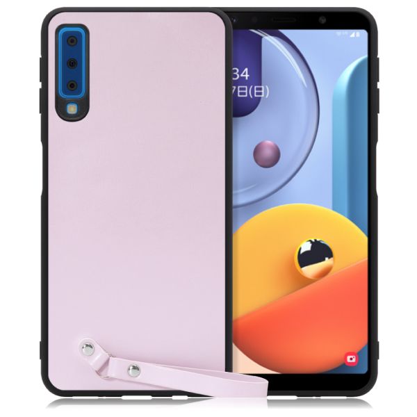 [ LOOF MACARON-SHELL ] Galaxy A7 SM-A750C galaxya7 スマホケース 背面 ケース カバー ハードケース ストラップ付き 本革 ストラップホール [ Galaxy A7 ]