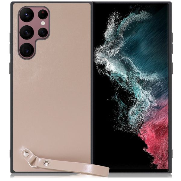 [ LOOF MACARON-SHELL ] Galaxy S22 Ultra SC-52C / SCG14 s22ultra スマホケース 背面 ケース カバー ハードケース ストラップ付き 本革 ストラップホール [ Galaxy S22 Ultra ]