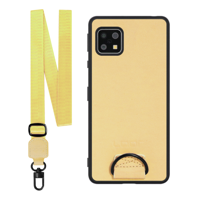 [ LOOF STRAP-SHELL ] AQUOS sense4 / sense4 lite / sense4 basic / sense5G / やさしいスマホ2 sense 4 4lite 4basic 5G sense4lite sense4basic スマホケース 背面 ケース カバー ハードケース ショルダー スマホショルダー ハンドストラップ  本革 [ AQUOS sense4/4 lite/4 basic/sense5G/やさしいスマホ2 ]