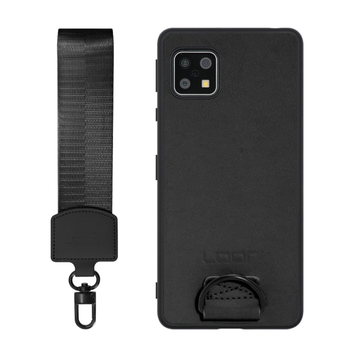 [ LOOF STRAP-SHELL (ショートVer.) ] AQUOS sense4 / sense4 lite / sense4 basic / sense5G / やさしいスマホ2 sense 4 4lite 4basic 5G sense4lite sense4basic スマホケース 背面 ケース カバー ハードケース ハンドストラップ  本革 [ AQUOS sense4/4 lite/4 basic/sense5G/やさしいスマホ2 ]