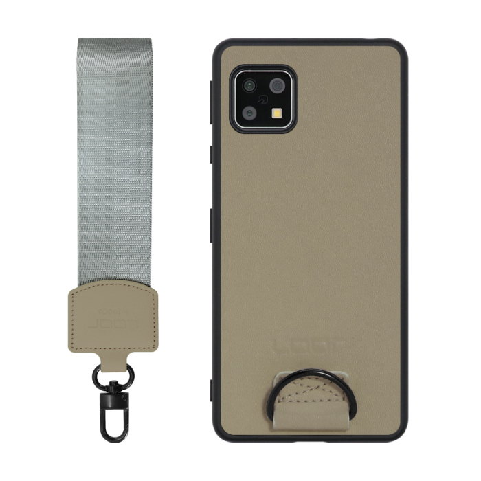 [ LOOF STRAP-SHELL ] AQUOS sense4 / sense4 lite / sense4 basic / sense5G / やさしいスマホ2 sense 4 4lite 4basic 5G sense4lite sense4basic スマホケース 背面 ケース カバー ハードケース ショルダー スマホショルダー ハンドストラップ  本革 [ AQUOS sense4/4 lite/4 basic/sense5G/やさしいスマホ2 ]