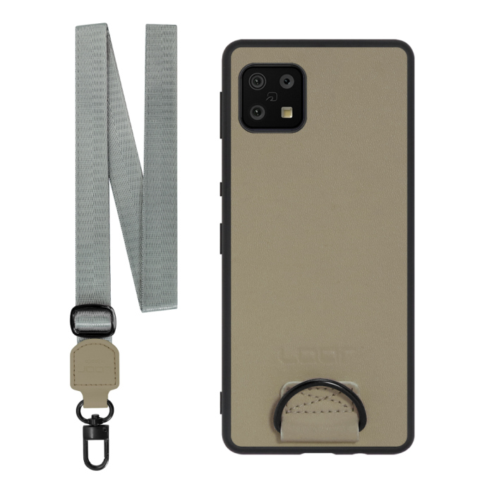 [ LOOF STRAP-SHELL ] AQUOS sense6s /sense6 sense 6s 6 スマホケース 背面 ケース カバー ハードケース ショルダー スマホショルダー ハンドストラップ  本革 [ AQUOS sense6/sense6s ]