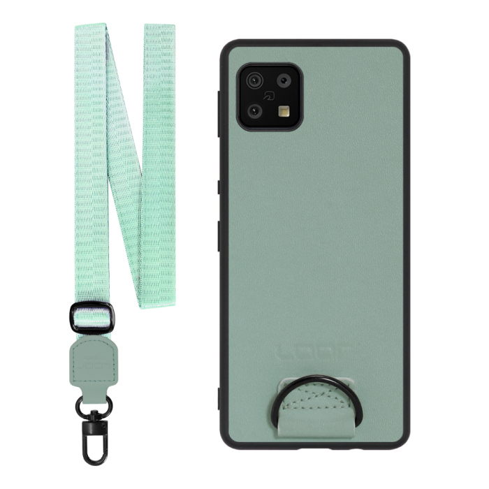 [ LOOF STRAP-SHELL ] AQUOS sense6s /sense6 sense 6s 6 スマホケース 背面 ケース カバー ハードケース ショルダー スマホショルダー ハンドストラップ  本革 [ AQUOS sense6/sense6s ]