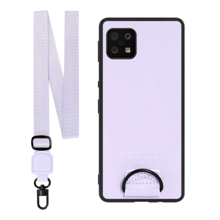 [ LOOF STRAP-SHELL ] AQUOS sense6s /sense6 sense 6s 6 スマホケース 背面 ケース カバー ハードケース ショルダー スマホショルダー ハンドストラップ  本革 [ AQUOS sense6/sense6s ]