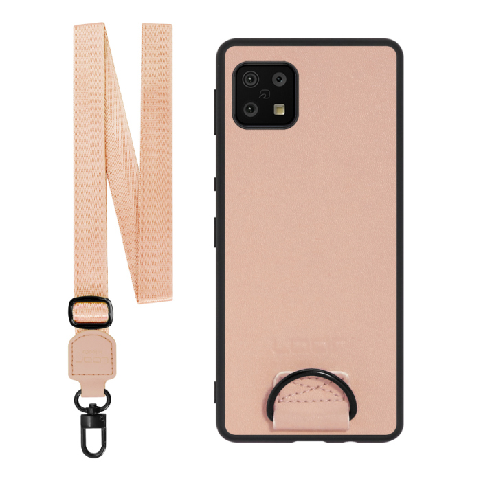 [ LOOF STRAP-SHELL ] AQUOS sense6s /sense6 sense 6s 6 スマホケース 背面 ケース カバー ハードケース ショルダー スマホショルダー ハンドストラップ  本革 [ AQUOS sense6/sense6s ]
