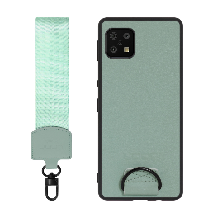 [ LOOF STRAP-SHELL ] AQUOS sense6s /sense6 sense 6s 6 スマホケース 背面 ケース カバー ハードケース ショルダー スマホショルダー ハンドストラップ  本革 [ AQUOS sense6/sense6s ]