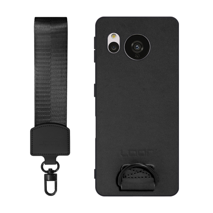 [ LOOF STRAP-SHELL (ショートVer.) ] AQUOS sense7 Plus sense7plus 7plus sense 7 スマホケース 背面 ケース カバー ハードケース ハンドストラップ  本革 [ AQUOS sense7 Plus ]