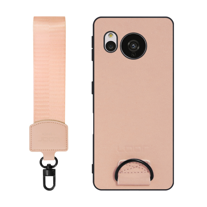[ LOOF STRAP-SHELL ] AQUOS sense7 sense 7 スマホケース 背面 ケース カバー ハードケース ショルダー スマホショルダー ハンドストラップ  本革 [ AQUOS sense7 ]