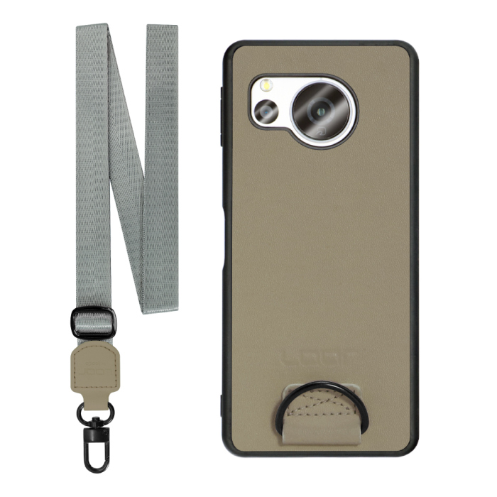[ LOOF STRAP-SHELL ] AQUOS sense8 SH-54D / SHG11 sense 8 スマホケース 背面 ケース カバー ハードケース ショルダー スマホショルダー ハンドストラップ  本革 [ AQUOS sense8 ]