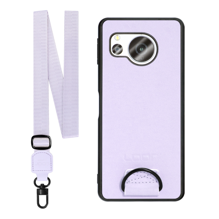 [ LOOF STRAP-SHELL ] AQUOS sense8 SH-54D / SHG11 sense 8 スマホケース 背面 ケース カバー ハードケース ショルダー スマホショルダー ハンドストラップ  本革 [ AQUOS sense8 ]
