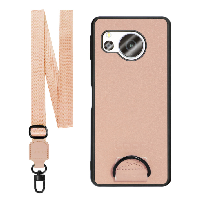 [ LOOF STRAP-SHELL ] AQUOS sense8 SH-54D / SHG11 sense 8 スマホケース 背面 ケース カバー ハードケース ショルダー スマホショルダー ハンドストラップ  本革 [ AQUOS sense8 ]