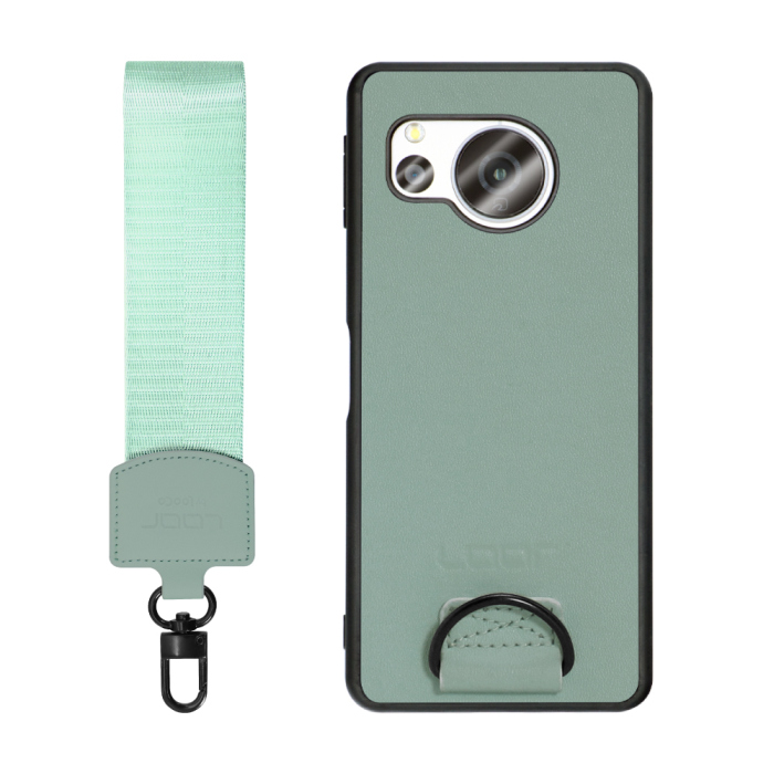[ LOOF STRAP-SHELL ] AQUOS sense8 SH-54D / SHG11 sense 8 スマホケース 背面 ケース カバー ハードケース ショルダー スマホショルダー ハンドストラップ  本革 [ AQUOS sense8 ]