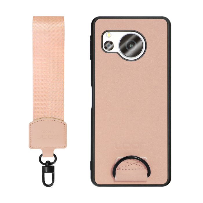 [ LOOF STRAP-SHELL ] AQUOS sense8 SH-54D / SHG11 sense 8 スマホケース 背面 ケース カバー ハードケース ショルダー スマホショルダー ハンドストラップ  本革 [ AQUOS sense8 ]