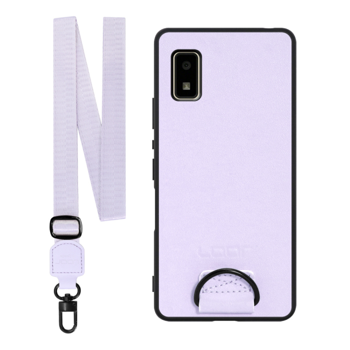 [ LOOF STRAP-SHELL ] AQUOS wish2 / wish  スマホケース 背面 ケース カバー ハードケース ショルダー スマホショルダー ハンドストラップ  本革 [ AQUOS wish/wish2 ]