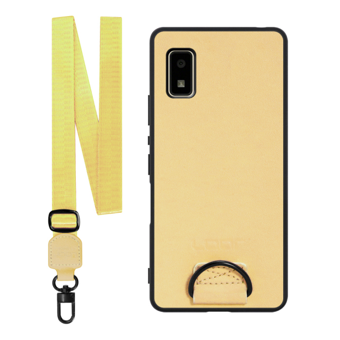 [ LOOF STRAP-SHELL ] AQUOS wish2 / wish  スマホケース 背面 ケース カバー ハードケース ショルダー スマホショルダー ハンドストラップ  本革 [ AQUOS wish/wish2 ]