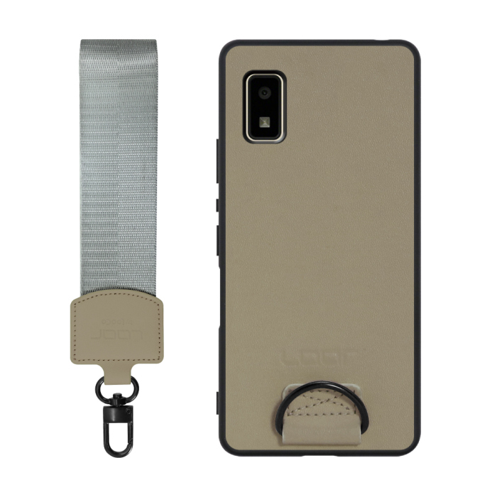 [ LOOF STRAP-SHELL ] AQUOS wish2 / wish  スマホケース 背面 ケース カバー ハードケース ショルダー スマホショルダー ハンドストラップ  本革 [ AQUOS wish/wish2 ]