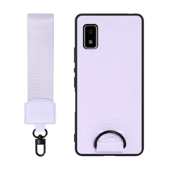 [ LOOF STRAP-SHELL ] AQUOS wish2 / wish  スマホケース 背面 ケース カバー ハードケース ショルダー スマホショルダー ハンドストラップ  本革 [ AQUOS wish/wish2 ]