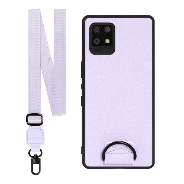 [ LOOF STRAP-SHELL ] AQUOS zero6 SHG04 zero 6 スマホケース 背面 ケース カバー ハードケース ショルダー スマホショルダー ハンドストラップ  本革 [ AQUOS zero6 ]