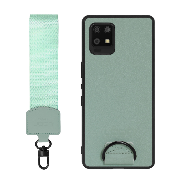 [ LOOF STRAP-SHELL ] AQUOS zero6 SHG04 zero 6 スマホケース 背面 ケース カバー ハードケース ショルダー スマホショルダー ハンドストラップ  本革 [ AQUOS zero6 ]