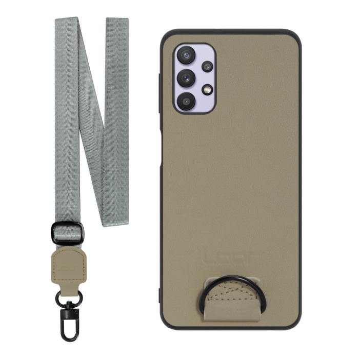 [ LOOF STRAP-SHELL ] Galaxy A32 5G SCG08 a325g スマホケース 背面 ケース カバー ハードケース ショルダー スマホショルダー ハンドストラップ  本革 [ Galaxy A32 5G ]
