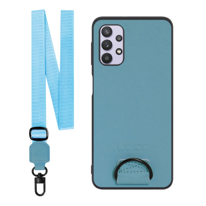 [ LOOF STRAP-SHELL ] Galaxy A32 5G SCG08 a325g スマホケース 背面 ケース カバー ハードケース ショルダー スマホショルダー ハンドストラップ  本革 [ Galaxy A32 5G ]