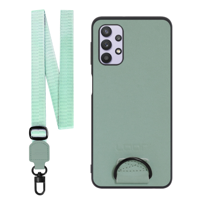 [ LOOF STRAP-SHELL ] Galaxy A32 5G SCG08 a325g スマホケース 背面 ケース カバー ハードケース ショルダー スマホショルダー ハンドストラップ  本革 [ Galaxy A32 5G ]
