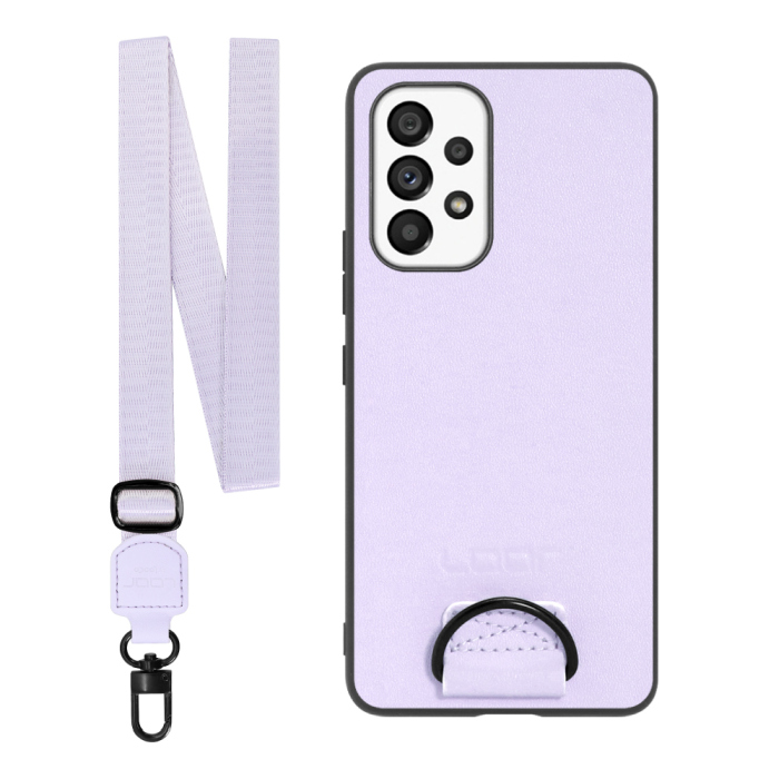 [ LOOF STRAP-SHELL ] Galaxy A53 5G SC-53C / SCG15 a535g スマホケース 背面 ケース カバー ハードケース ショルダー スマホショルダー ハンドストラップ  本革 [ Galaxy A53 5G ]