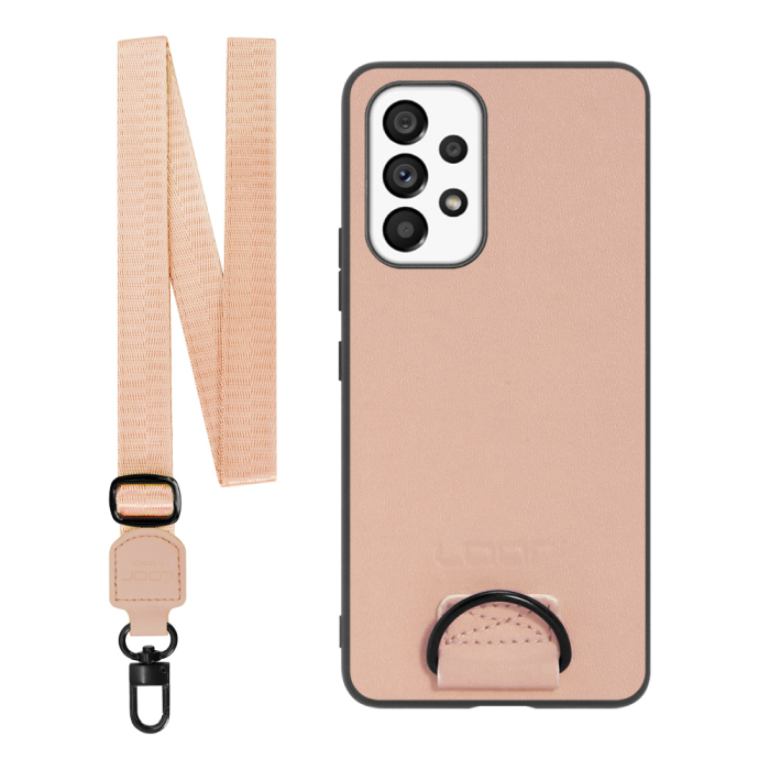[ LOOF STRAP-SHELL ] Galaxy A53 5G SC-53C / SCG15 a535g スマホケース 背面 ケース カバー ハードケース ショルダー スマホショルダー ハンドストラップ  本革 [ Galaxy A53 5G ]