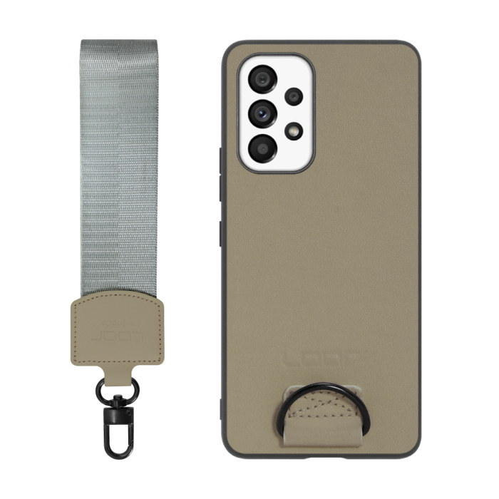[ LOOF STRAP-SHELL ] Galaxy A53 5G SC-53C / SCG15 a535g スマホケース 背面 ケース カバー ハードケース ショルダー スマホショルダー ハンドストラップ  本革 [ Galaxy A53 5G ]