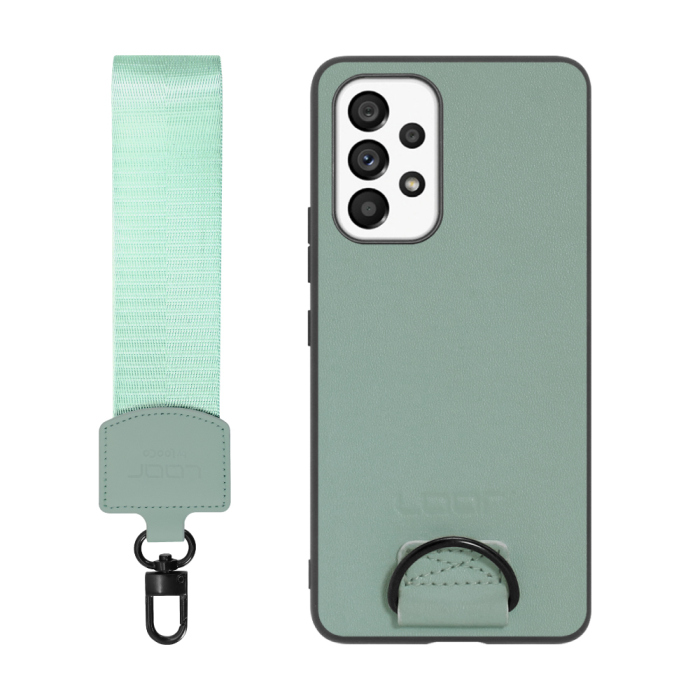 [ LOOF STRAP-SHELL ] Galaxy A53 5G SC-53C / SCG15 a535g スマホケース 背面 ケース カバー ハードケース ショルダー スマホショルダー ハンドストラップ  本革 [ Galaxy A53 5G ]
