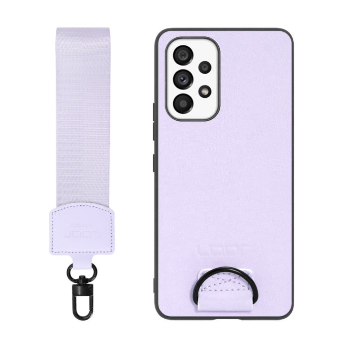 [ LOOF STRAP-SHELL ] Galaxy A53 5G SC-53C / SCG15 a535g スマホケース 背面 ケース カバー ハードケース ショルダー スマホショルダー ハンドストラップ  本革 [ Galaxy A53 5G ]