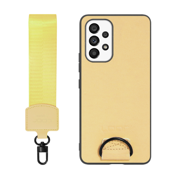[ LOOF STRAP-SHELL ] Galaxy A53 5G SC-53C / SCG15 a535g スマホケース 背面 ケース カバー ハードケース ショルダー スマホショルダー ハンドストラップ  本革 [ Galaxy A53 5G ]