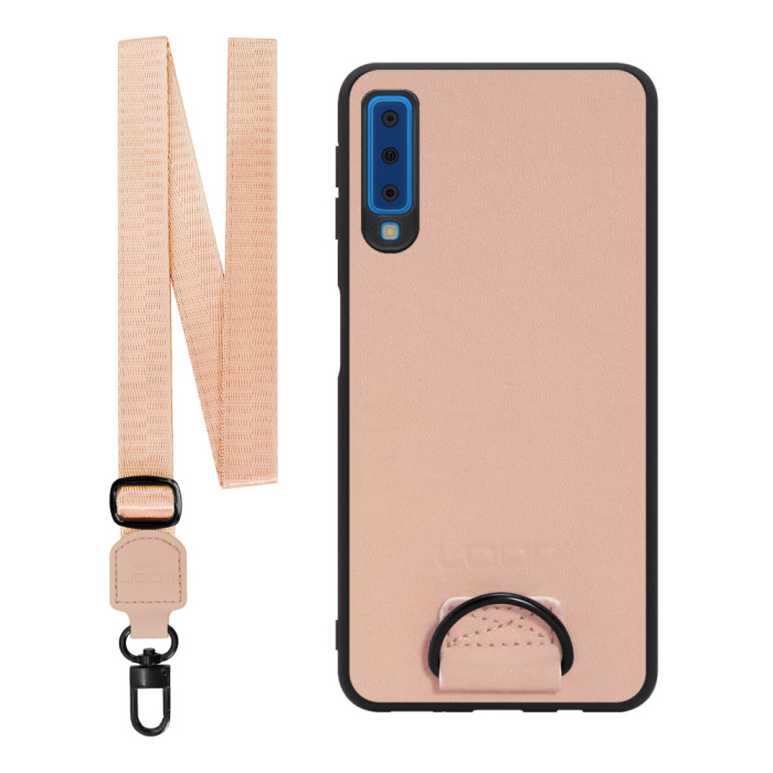 [ LOOF STRAP-SHELL ] Galaxy A7 SM-A750C galaxya7 スマホケース 背面 ケース カバー ハードケース ショルダー スマホショルダー ハンドストラップ  本革 [ Galaxy A7 ]