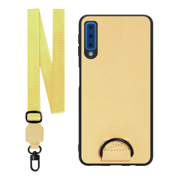 [ LOOF STRAP-SHELL ] Galaxy A7 SM-A750C galaxya7 スマホケース 背面 ケース カバー ハードケース ショルダー スマホショルダー ハンドストラップ  本革 [ Galaxy A7 ]