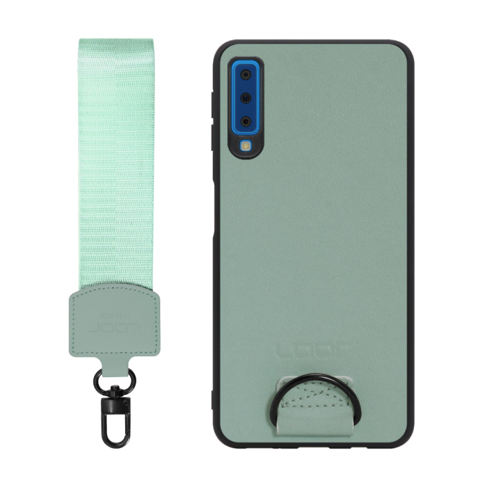 [ LOOF STRAP-SHELL ] Galaxy A7 SM-A750C galaxya7 スマホケース 背面 ケース カバー ハードケース ショルダー スマホショルダー ハンドストラップ  本革 [ Galaxy A7 ]